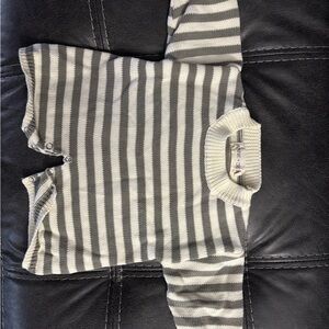 Striped Gray and White Kids Bodysuit